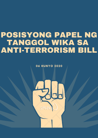 Dark Blue Raised Fist Human Rights Poster