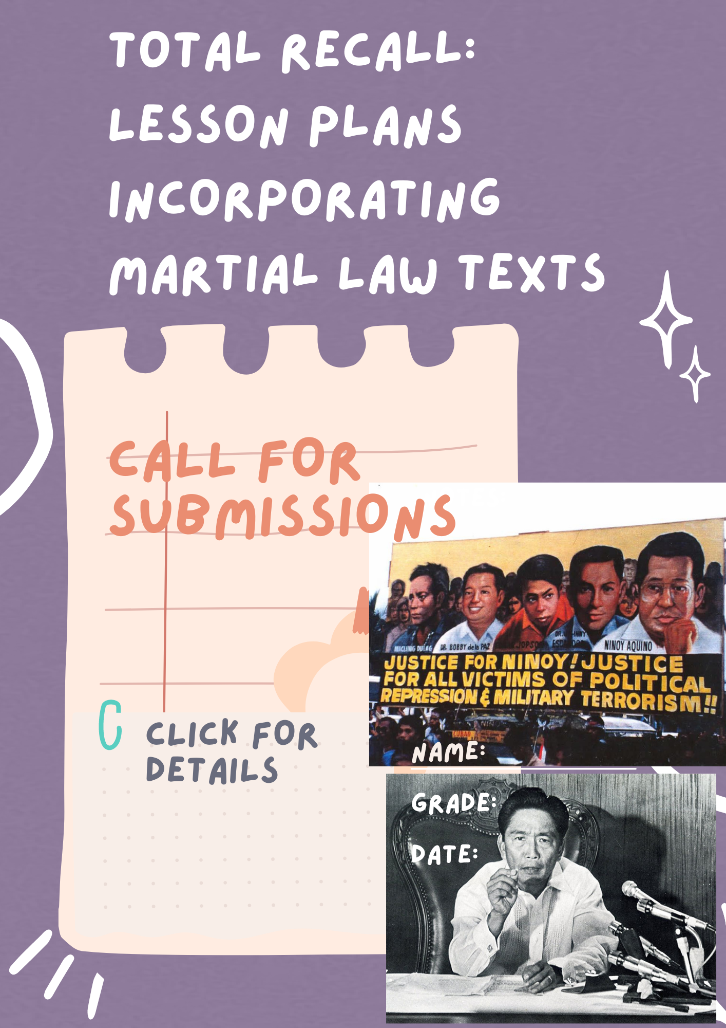 CALL FOR SUBMISSIONS: Total Recall: Lesson Plans incorporating Martial ...